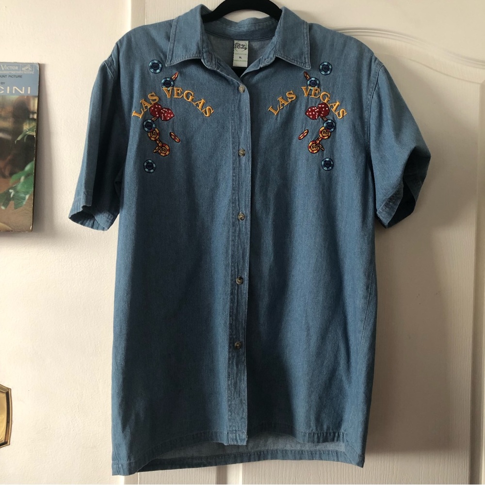 Vintage Denim Las Vegas Button Up